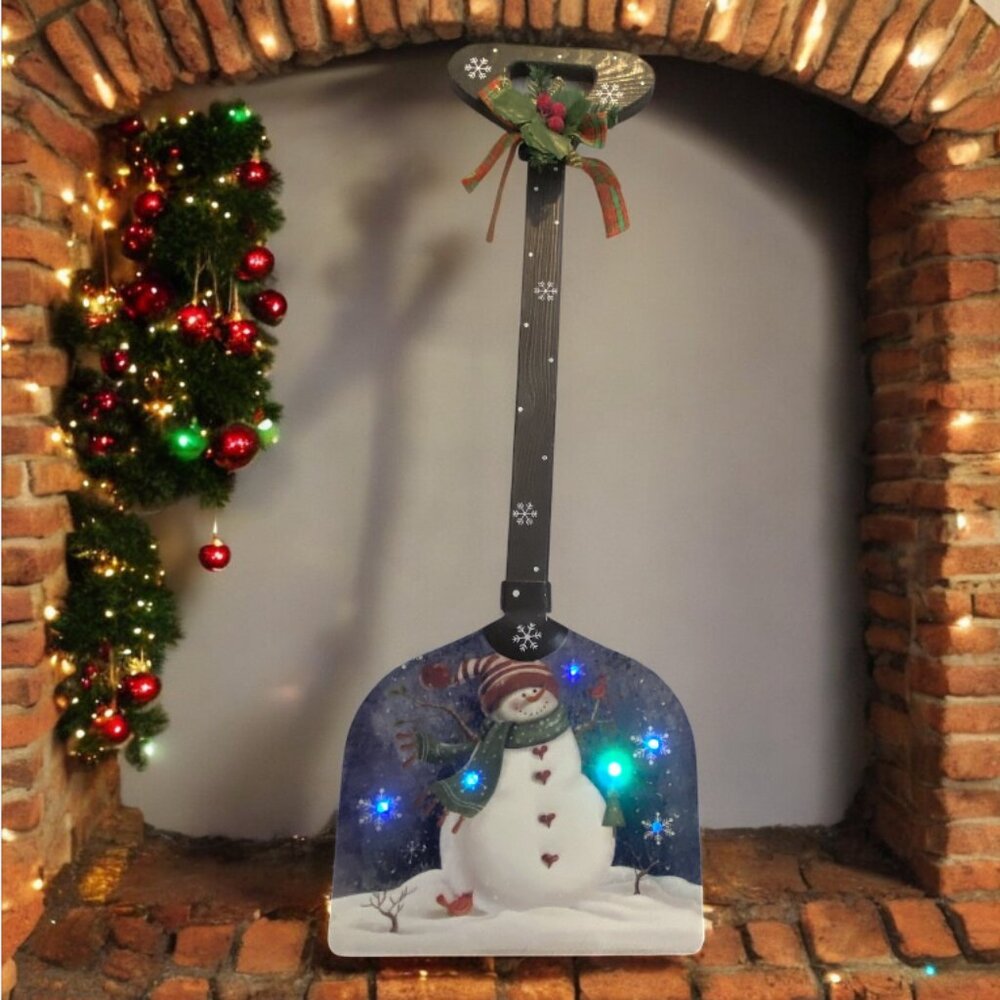 Christmas Decor -- Shovel, Color Changing LED Lites, Snowman, Stars, Battery Op